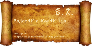 Bajczár Kamélia névjegykártya